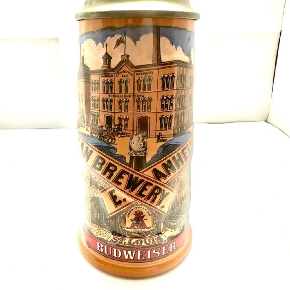 Anheuser Busch Budweiser 1990 Limited Edition 8” Classic Stein Vintage